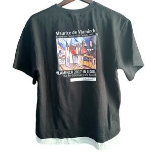 Black Graphic T-Shirt Print French Painter Maurice de Vlaminck Art Print Sz M/L